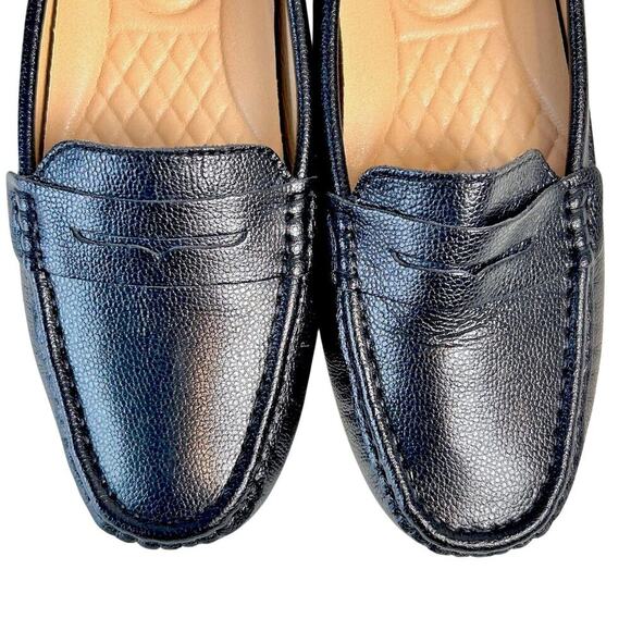 NWOT Driving Loafers Moccasins Pebbled Leather Size 8.5 - Picture 3 of 8